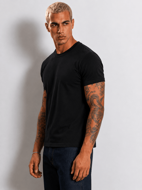 Cropped Muscle Tee (Black)