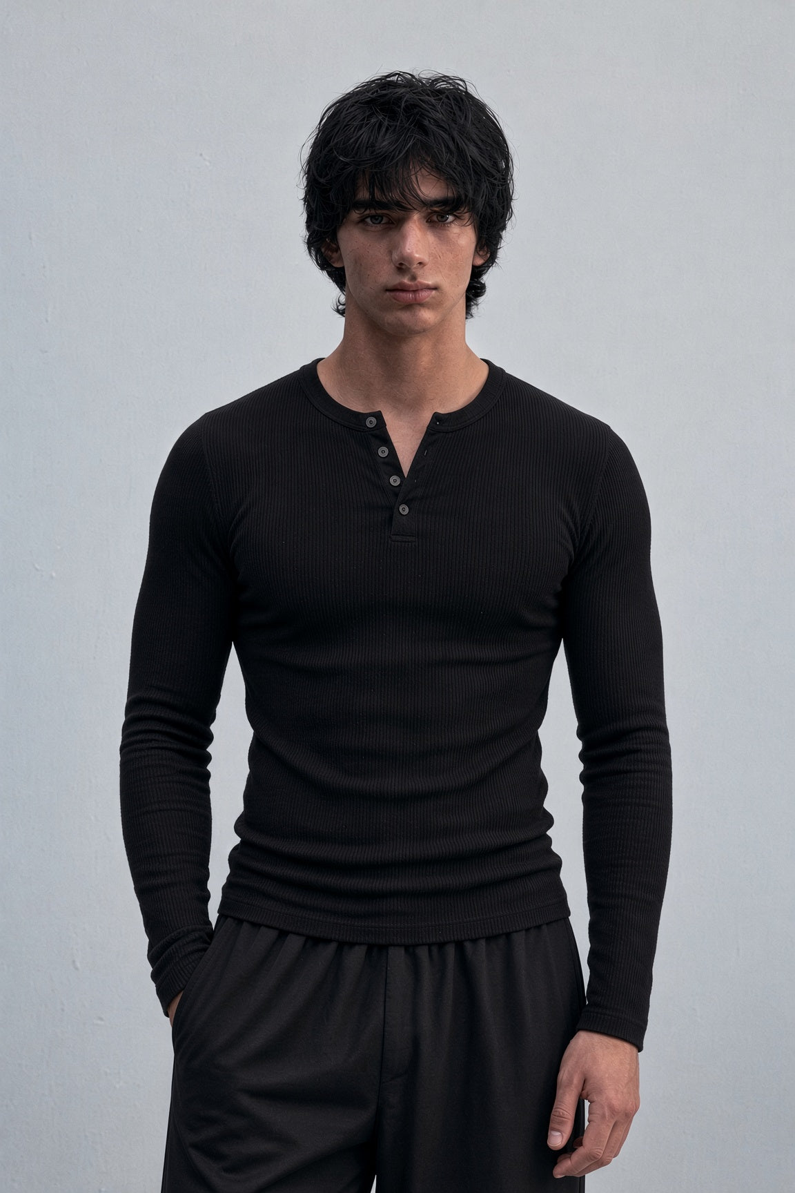 Insurgent Black Henley - Him