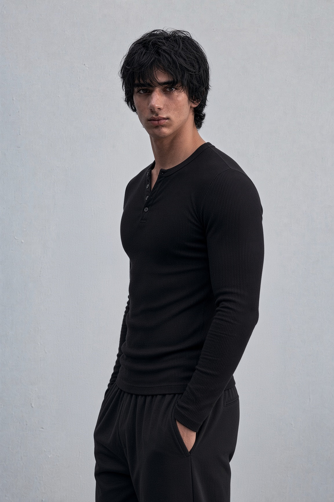 Insurgent Black Henley - Him